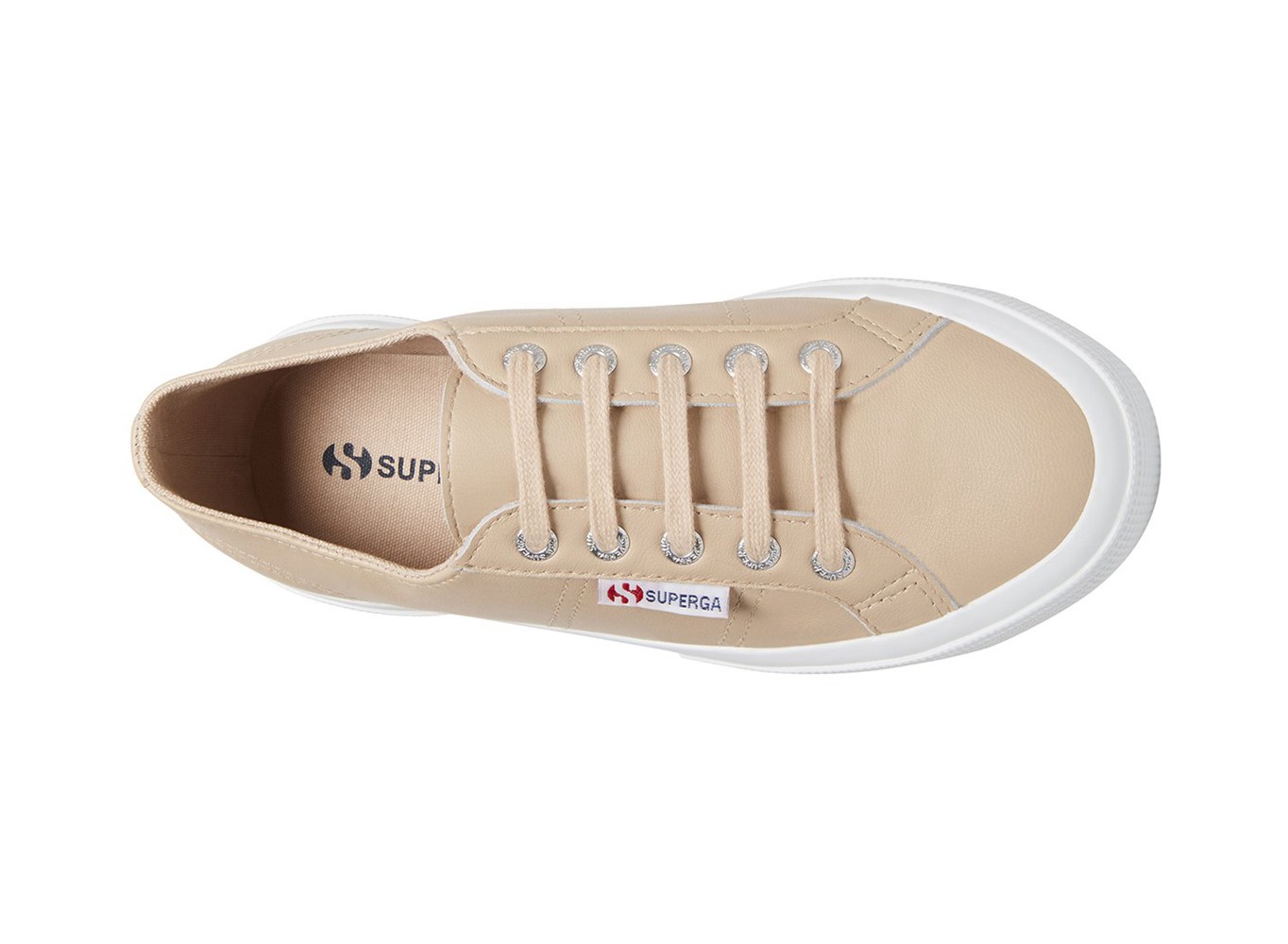 Tenis Feminino Bege - Superga 2750 Naplngcotu Couro - WEGNF-1503